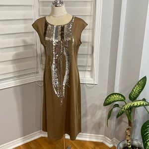 Beaded Motif Tank Dress Brand New